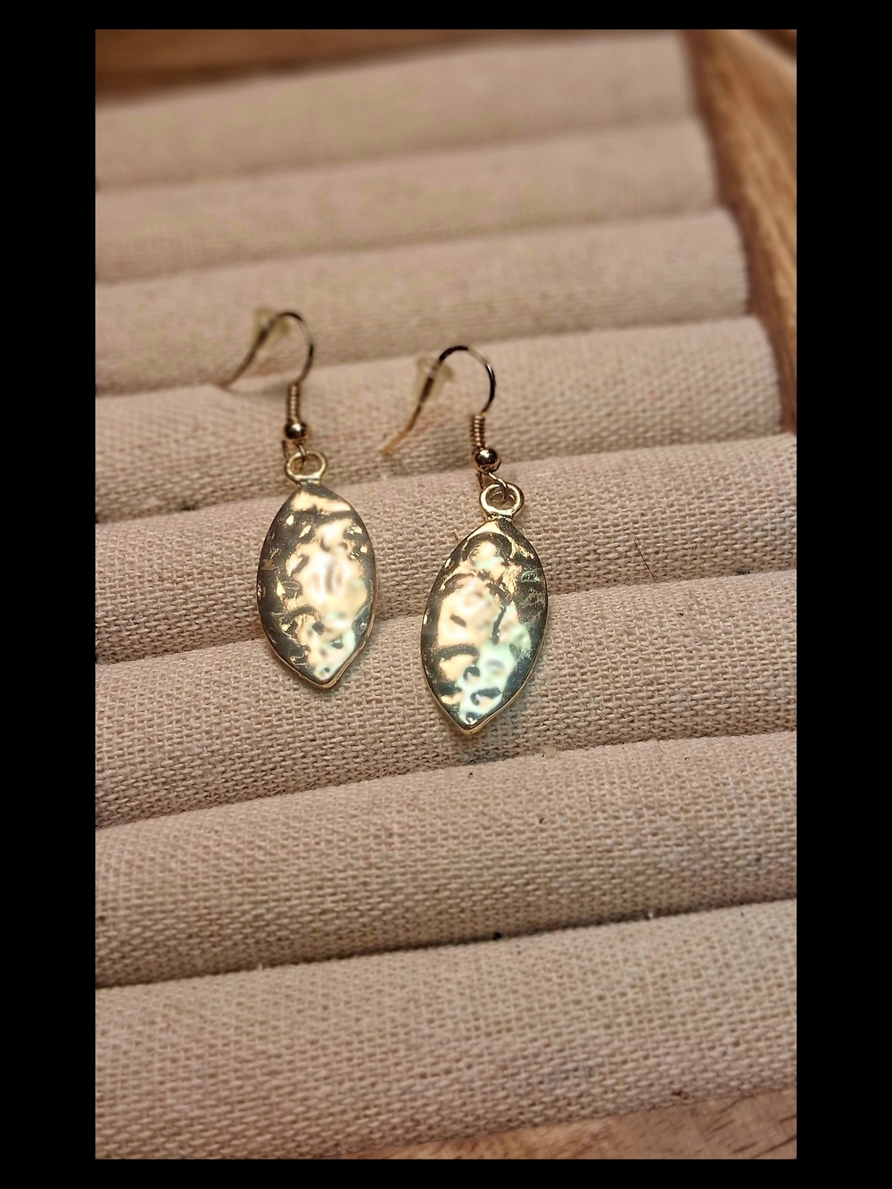 Classic Gold Hammered Drop Earrings - Women Jewelry Earrings